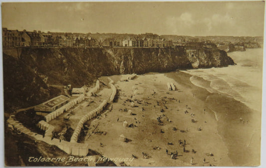 Vintage Postcard of Tolcarne Beach, Newquay