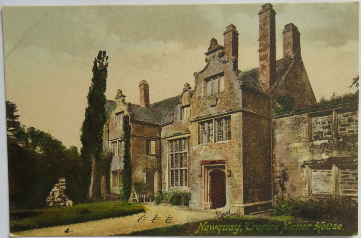 Vintage Postcard of Newquay, Trerice Manor House