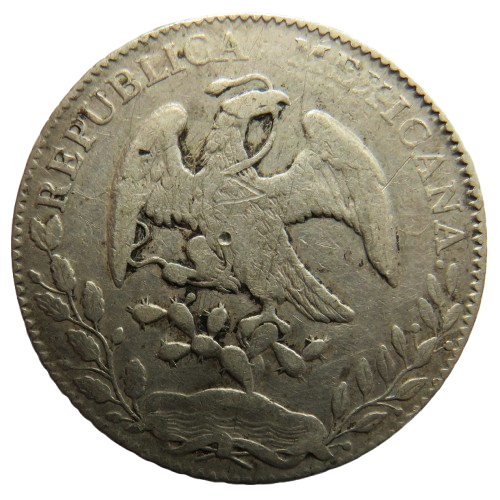 1881 Mo Mexico Silver 8 Reals Coin