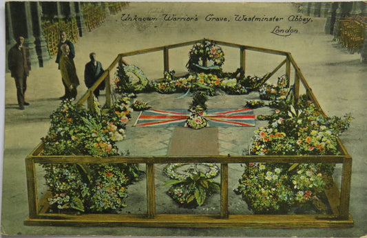 Vintage Postcard of Unknown Warriors Grave Westminster Abbey London