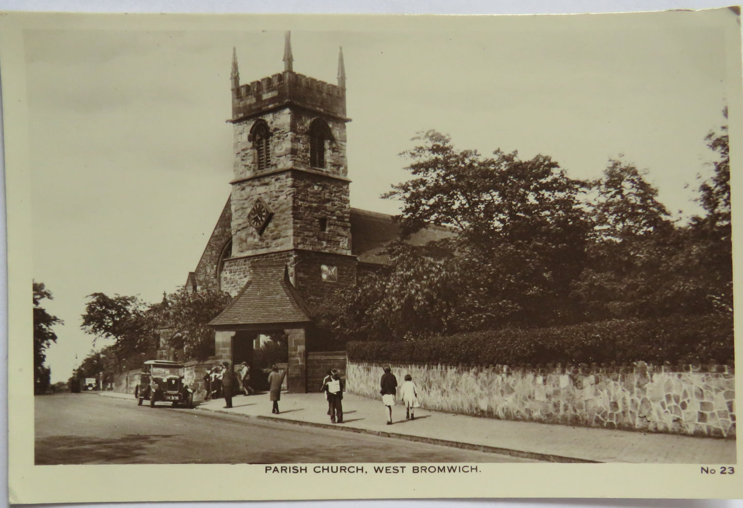Vintage Postcard of Parish Church  West Bromwich