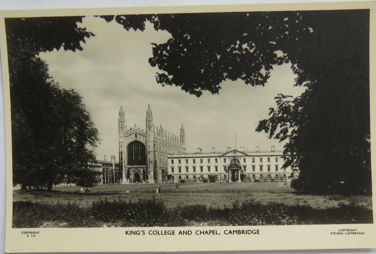 Vintage Postcard of Kings College and Chapel, Cambridge
