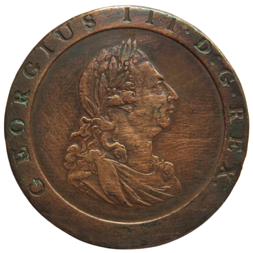 1797 King George III Cartwheel Penny Coin - Great Britain