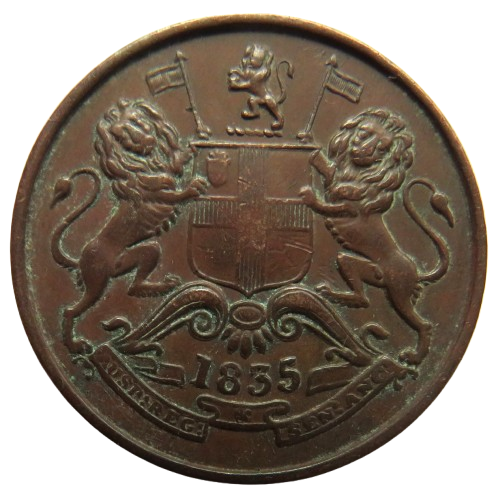 1835 East India Company Half Anna Coin