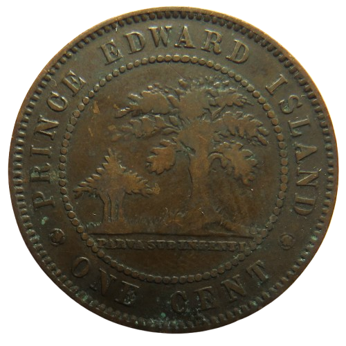 1871 Queen Victoria Prince Edward Island One Cent Coin