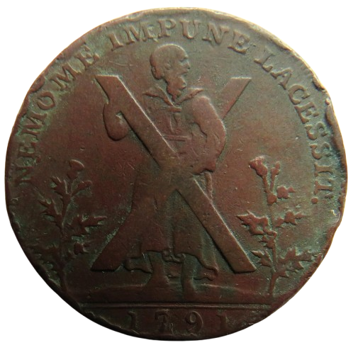 1791 Edinburgh Halfpenny Token