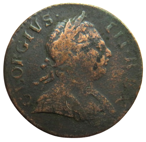 1773 King George III Halfpenny Coin - Great Britain