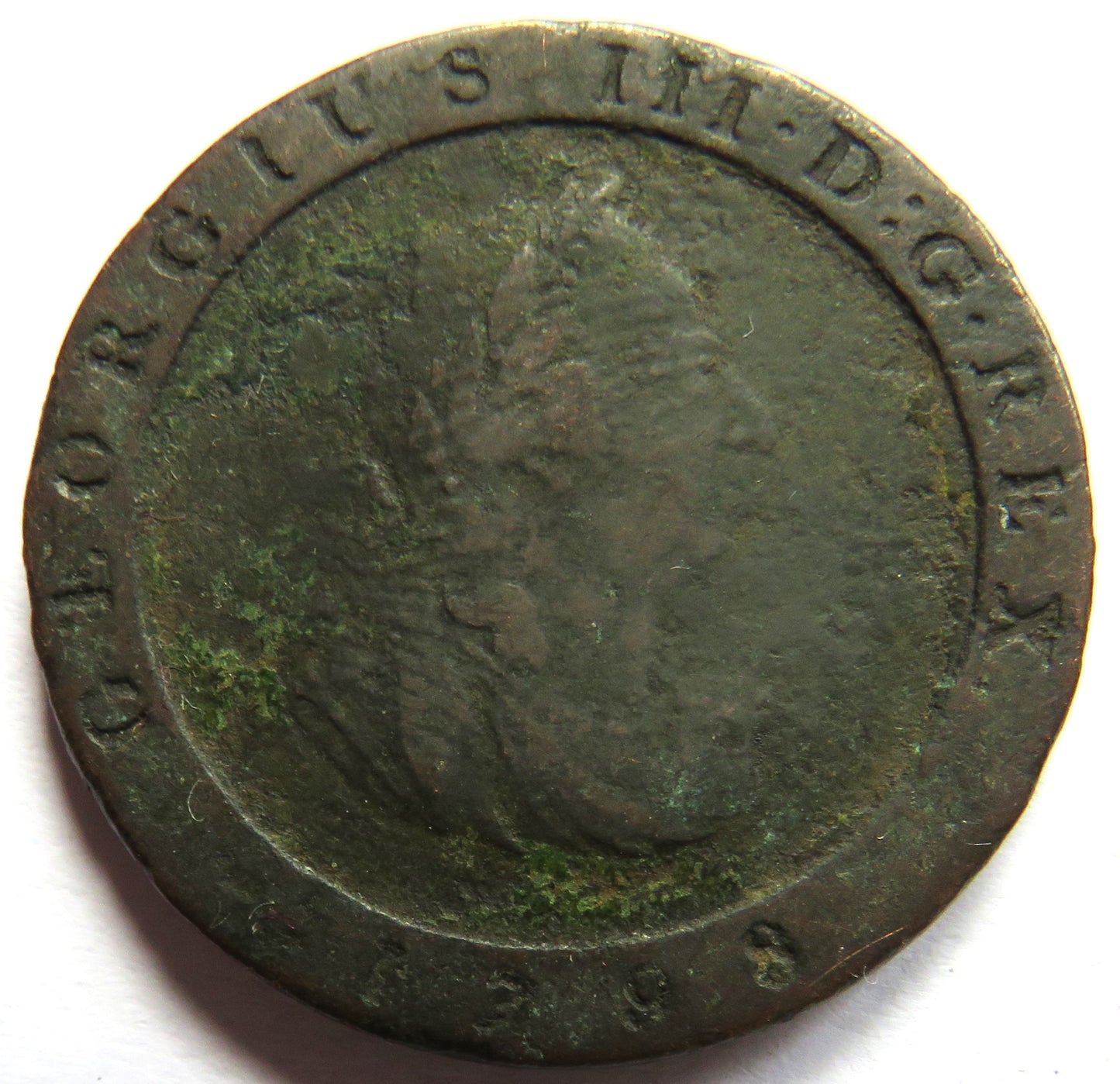1798 Isle of Man HalfPenny Coin