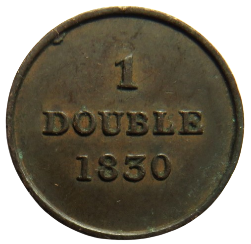 1830 Guernsey 1 One Double Coin