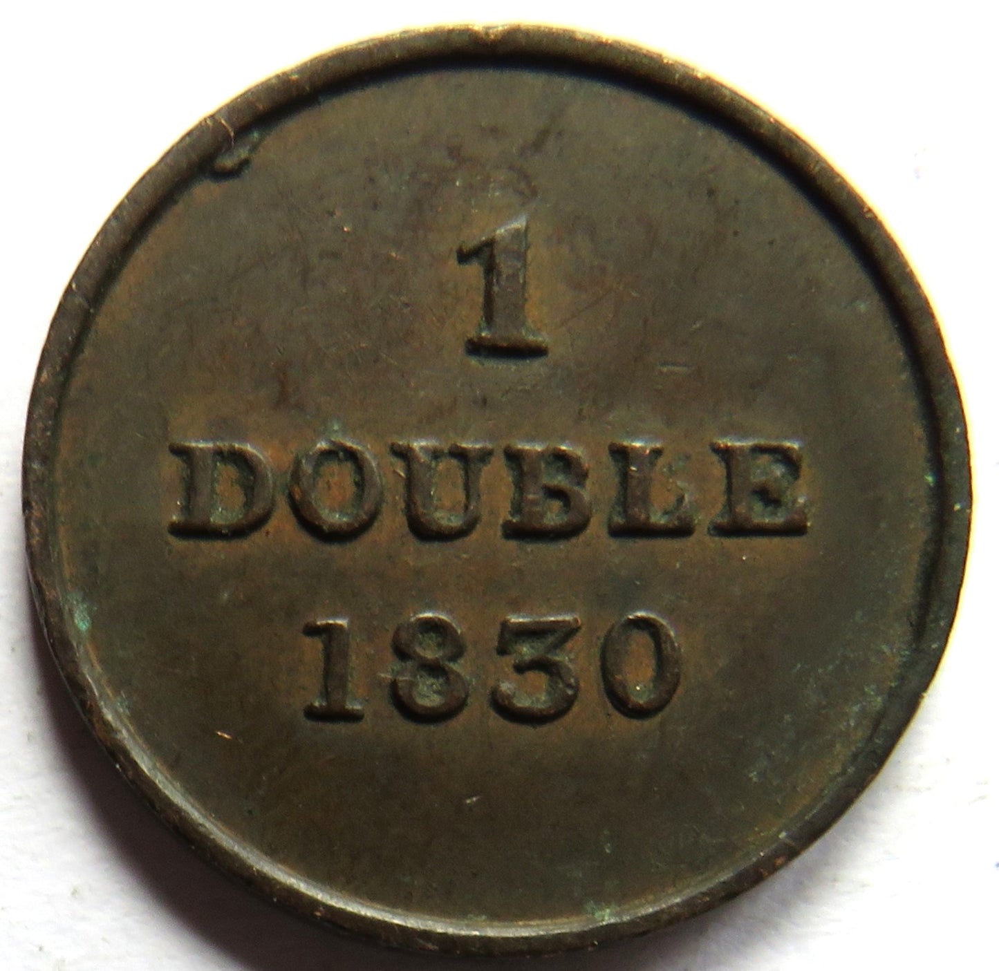 1830 Guernsey 1 One Double Coin