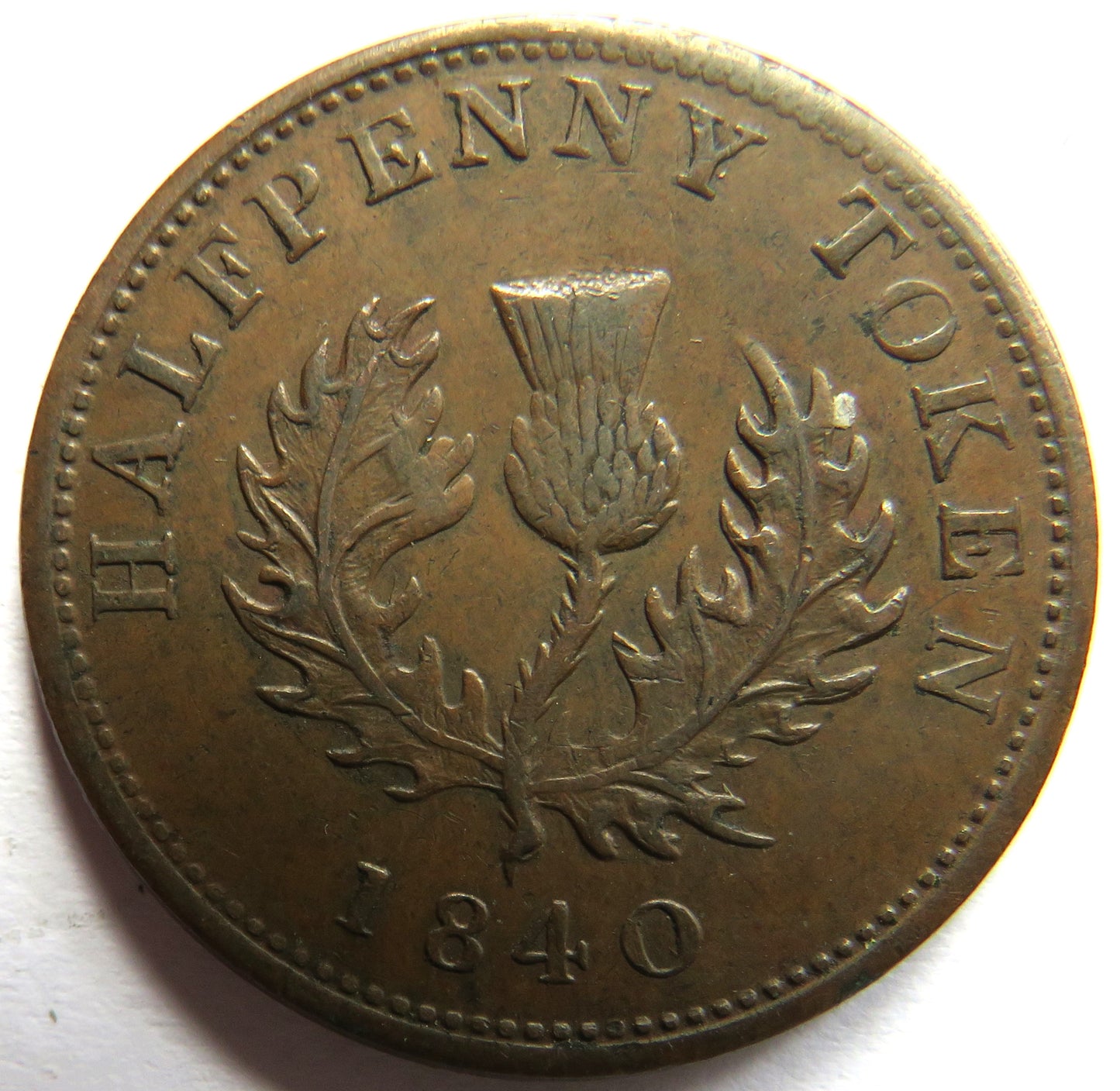 1840 Province of Nova Scotia Halfpenny Token