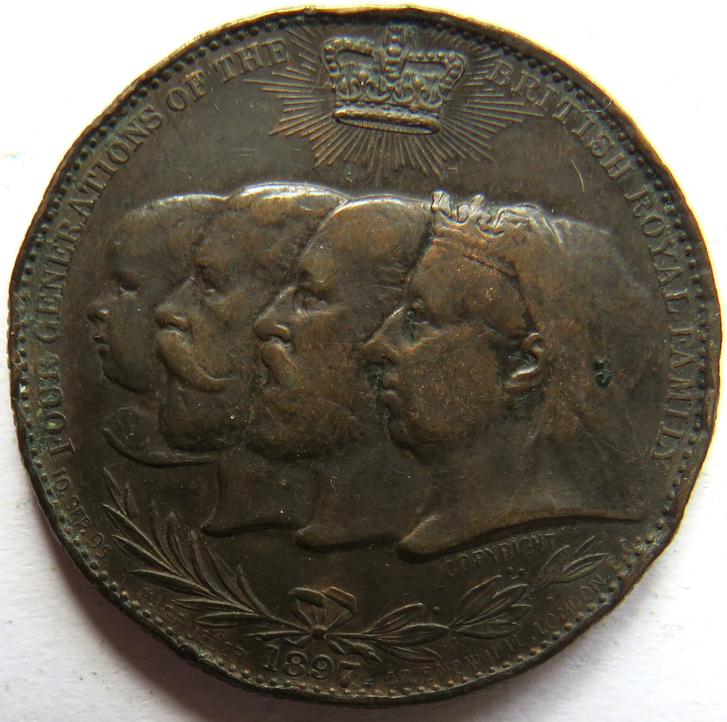 1897 Queen Victoria Diamond Jubilee Four Generations Medal