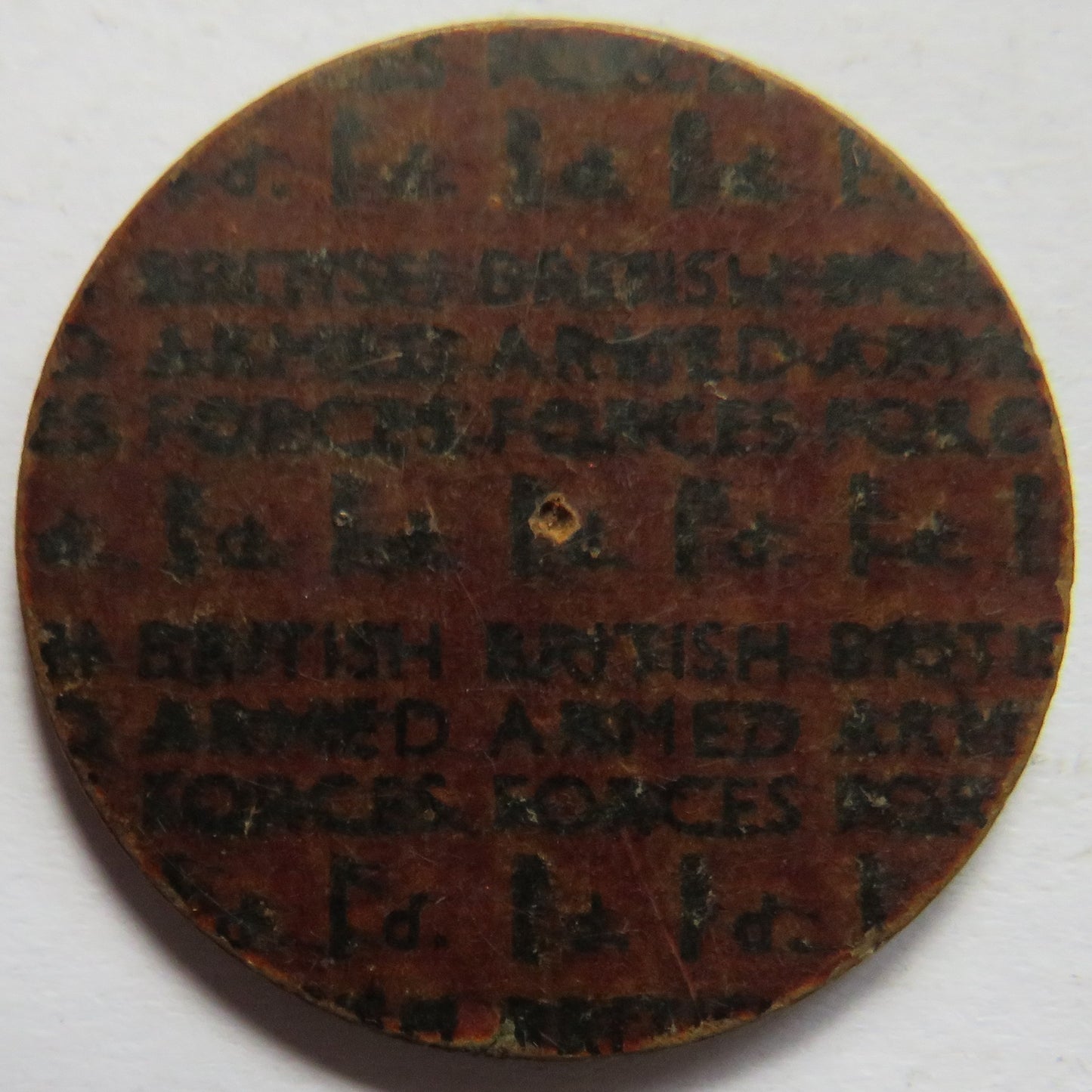 British Armed Forces 1d Vintage Token