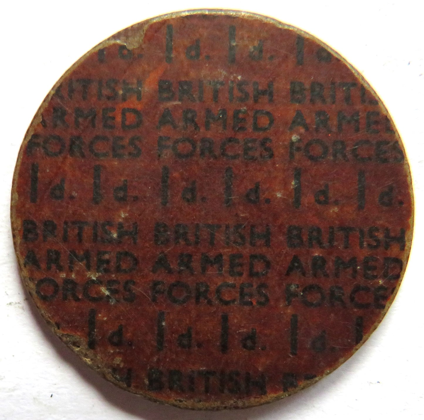 British Armed Forces 1d Vintage Token