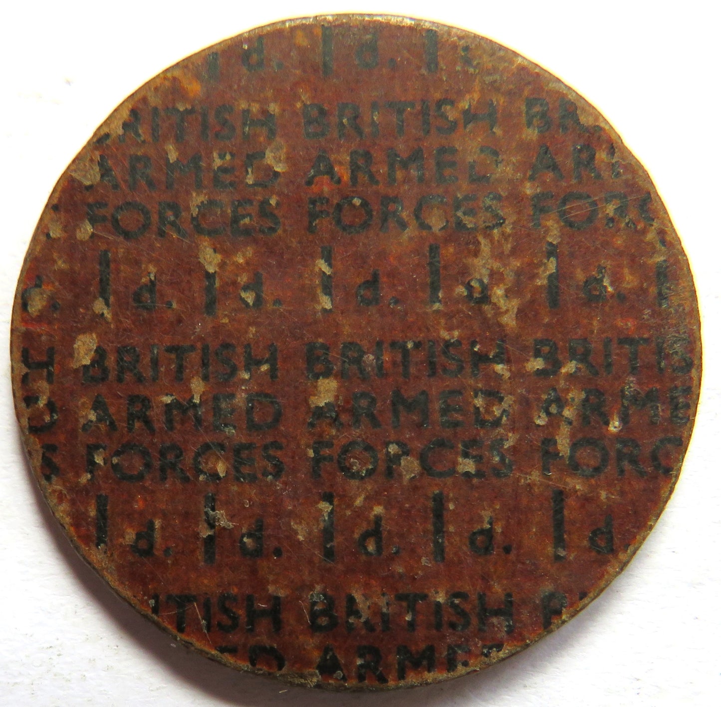 British Armed Forces 1d Vintage Token