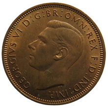 Load image into Gallery viewer, 1942 King George VI Halfpenny Coin In High Grade - Great Britain
