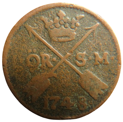 1748 Sweden One Ore Coin