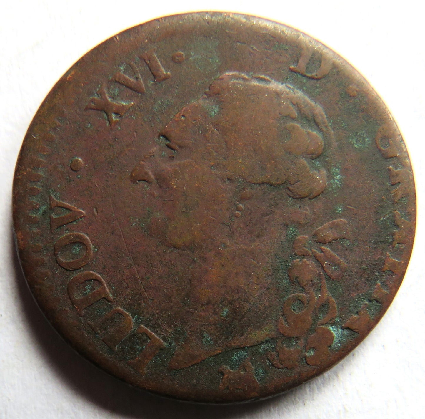 18thC France 1 Sol Coin - Louis XVI
