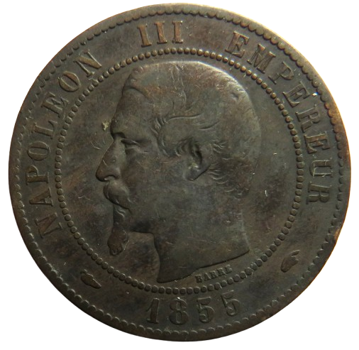 1855-A France Napoleon III 10 Centimes