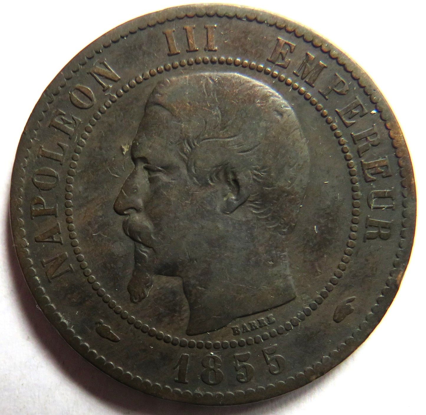 1855-A France Napoleon III 10 Centimes