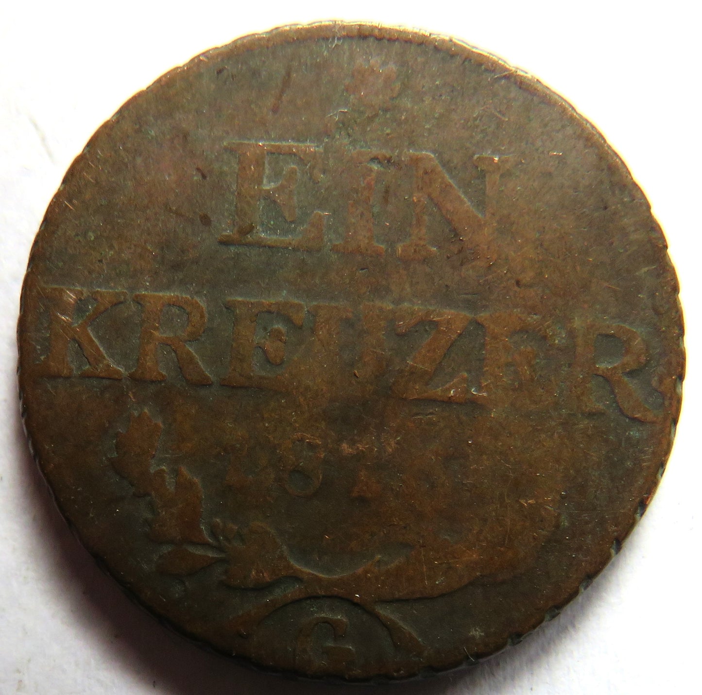 1816-G Austria One Kreuzer Coin