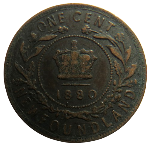 1880 Queen Victoria Newfoundland One Cent Coin