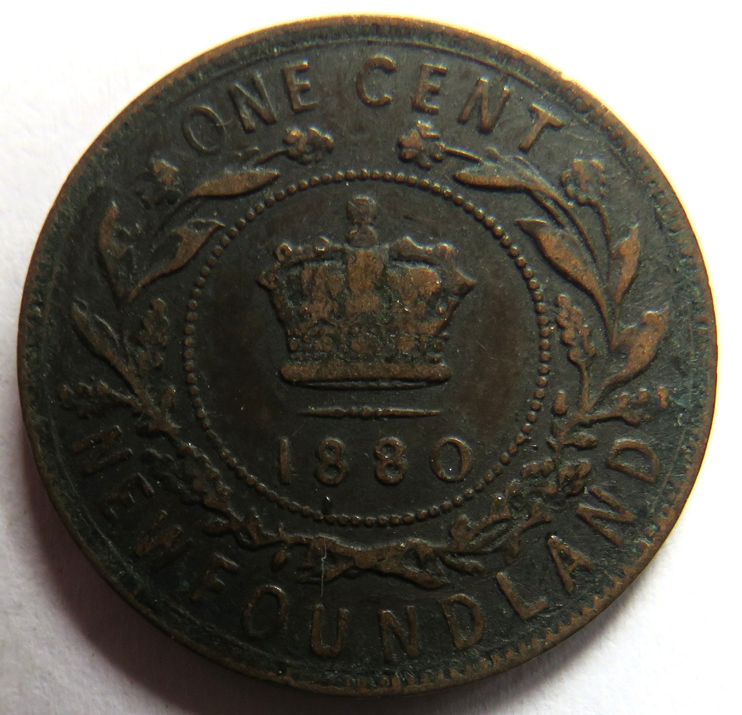 1880 Queen Victoria Newfoundland One Cent Coin