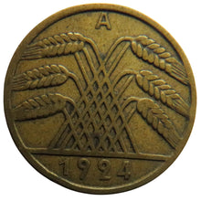 Load image into Gallery viewer, 1924-A Germany - Weimar Republic 10 Reichspfennig Coin
