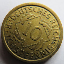 Load image into Gallery viewer, 1929-A Germany - Weimar Republic 10 Reichspfennig Coin
