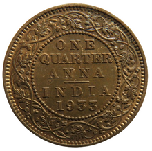 Load image into Gallery viewer, 1933 King George V India 1/4 Anna Coin In Higher Grade
