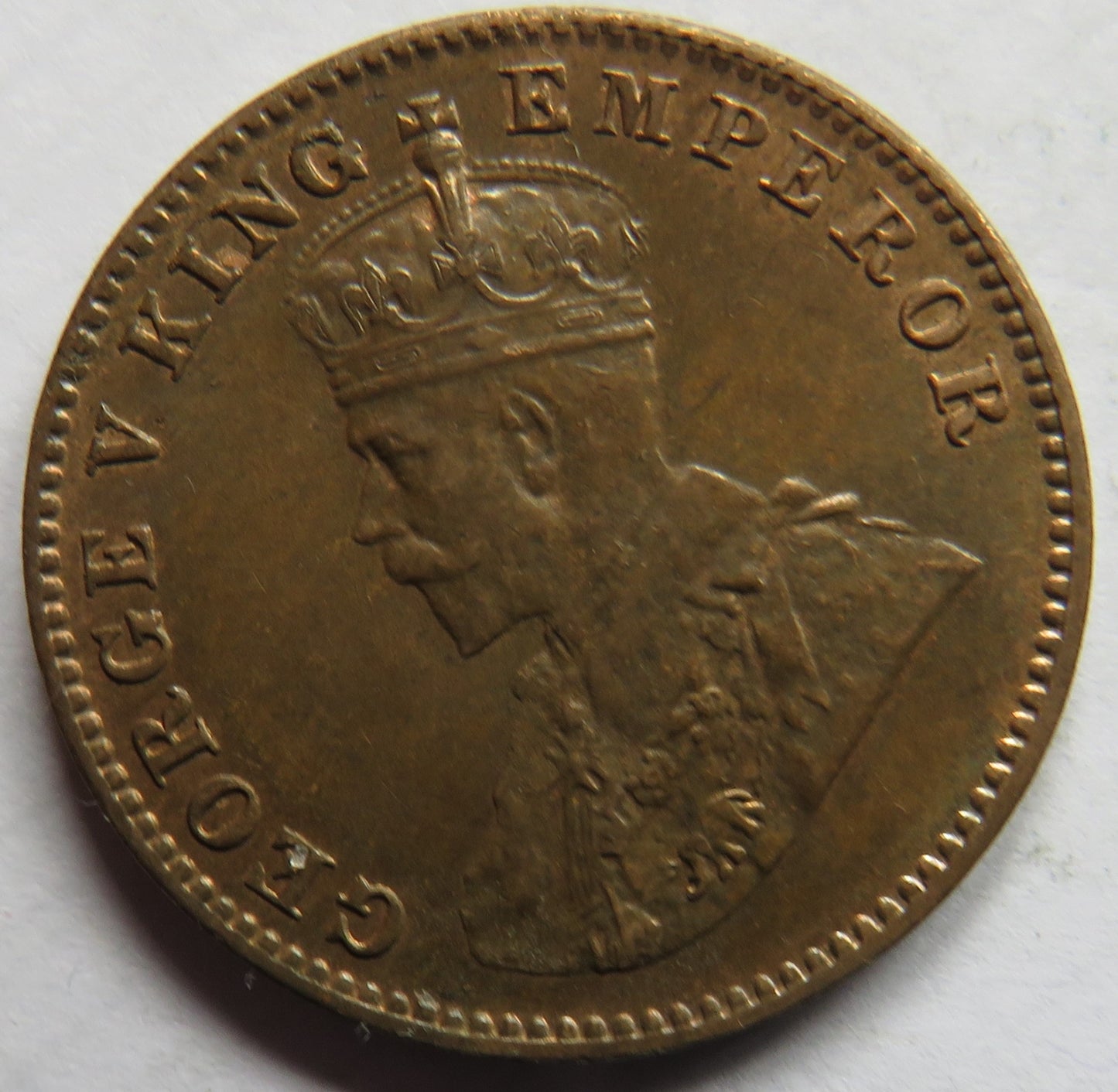 1933 King George V India 1/4 Anna Coin In Higher Grade