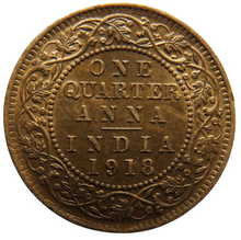 Load image into Gallery viewer, 1918 King George V India 1/4 Anna Coin In Higher Grade
