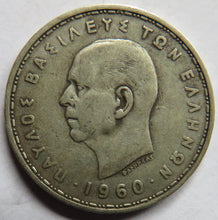 Load image into Gallery viewer, 1960 Greece Silver 20 Drachmai Coin
