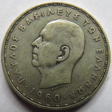 Load image into Gallery viewer, 1960 Greece Silver 20 Drachmai Coin
