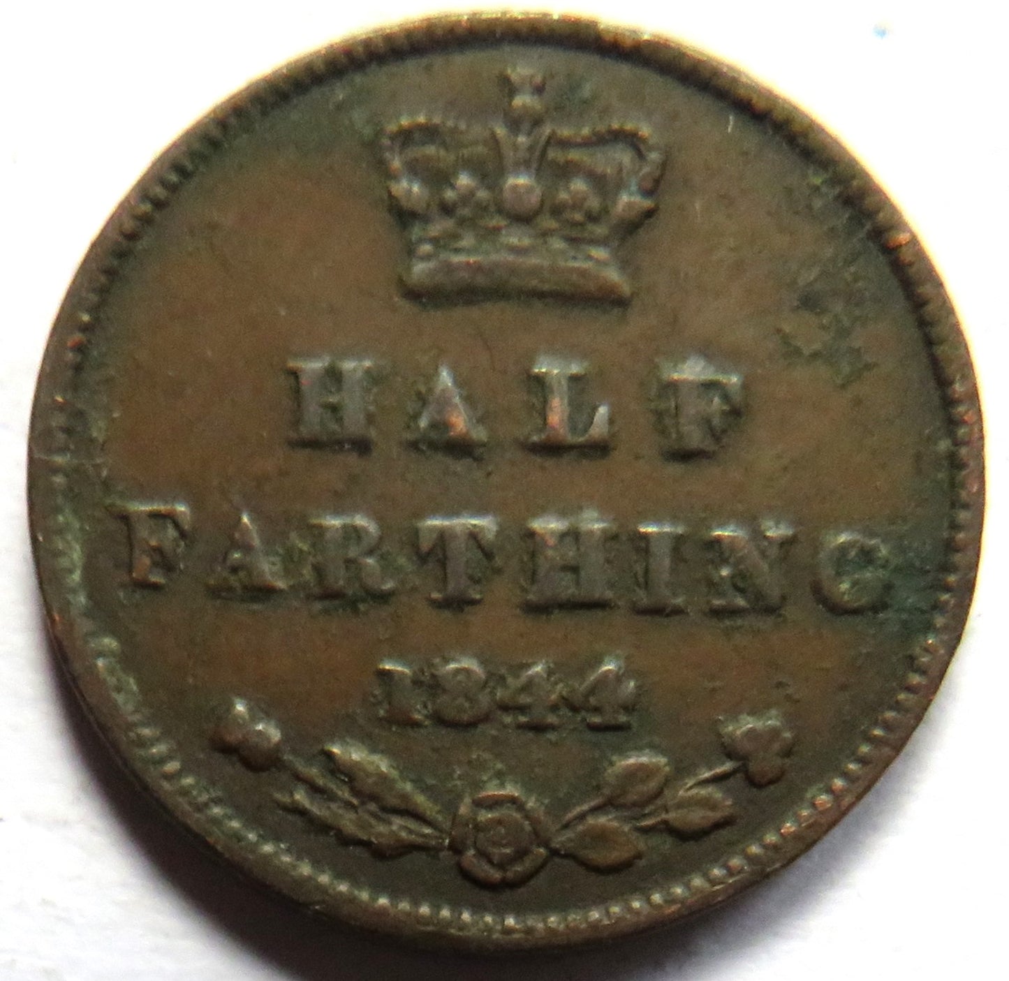 1844 Queen Victoria 1/2 Half-Farthing Coin - Great Britain
