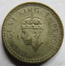 Load image into Gallery viewer, 1945 King George VI India 1/2 Rupee Coin
