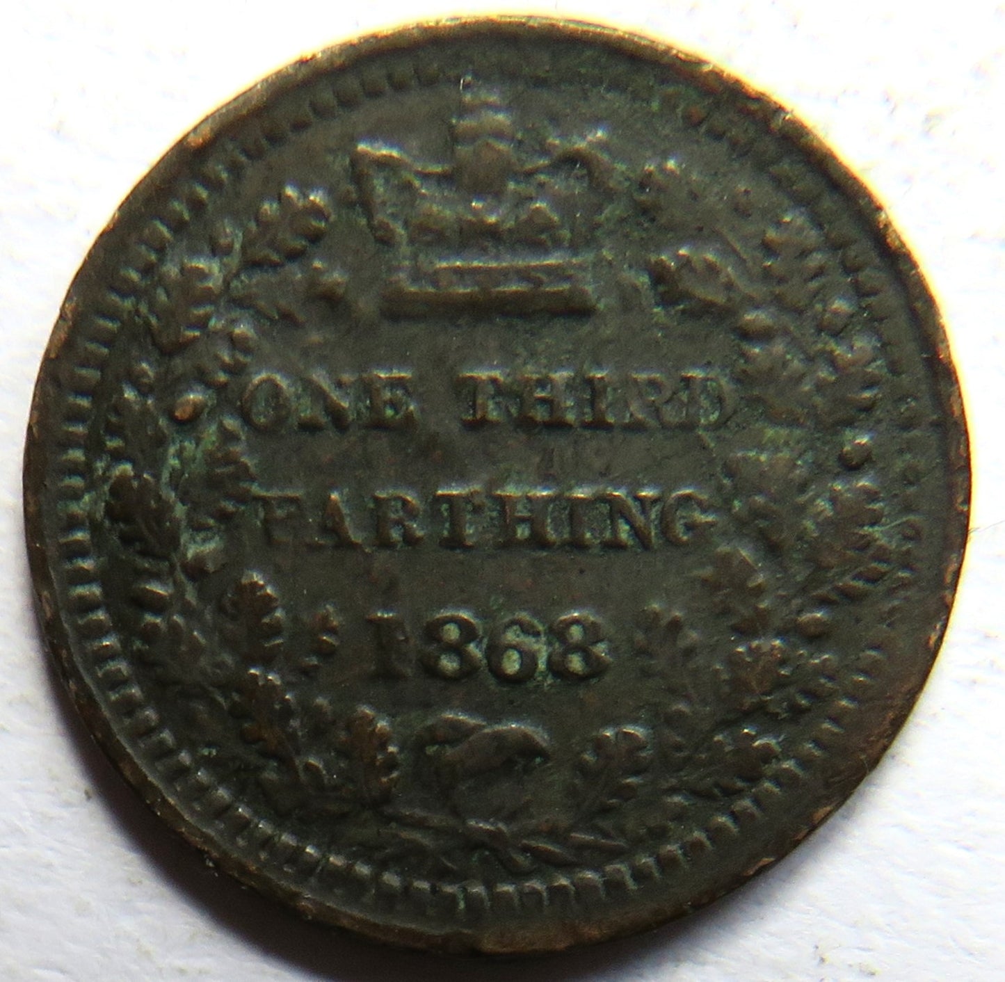 1868 Queen Victoria One Third Farthing Coin (For Use In Malta)