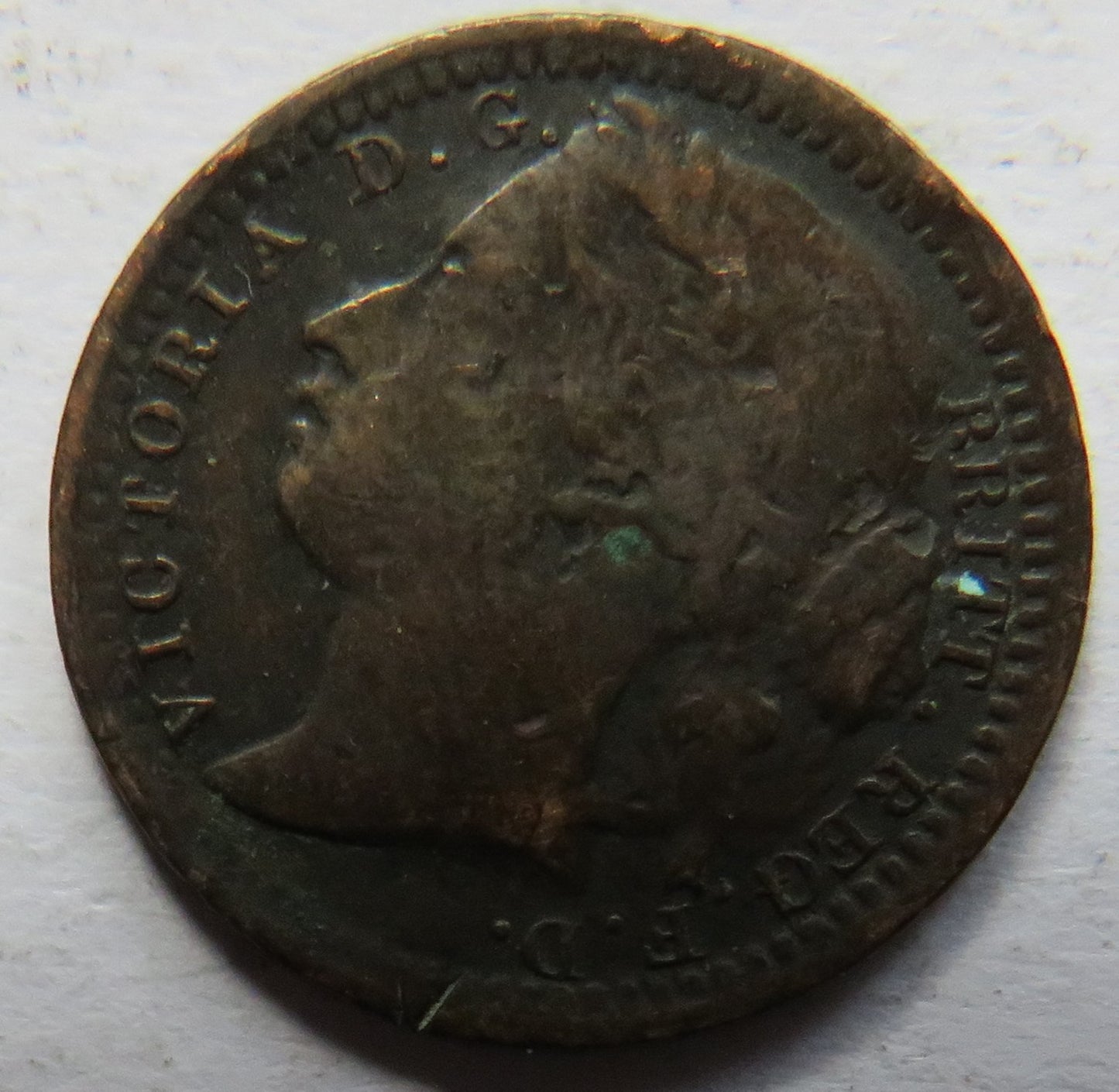 1868 Queen Victoria One Third Farthing Coin (For Use In Malta)