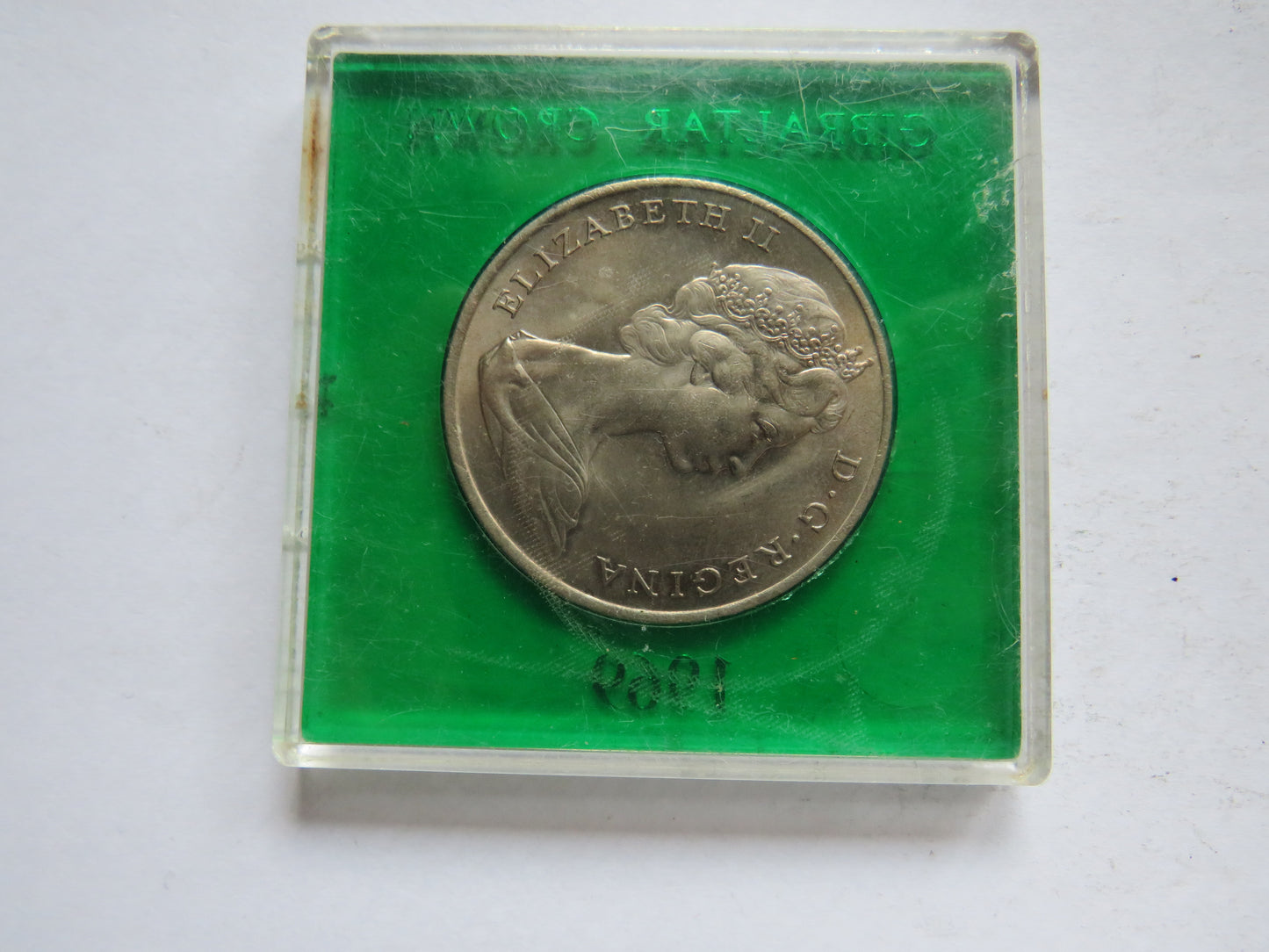 1969 Gibraltar Cased One Crown Coin