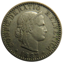 Load image into Gallery viewer, 1887 Switzerland 20 Rappen Coin
