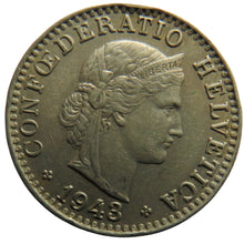 Load image into Gallery viewer, 1943 Switzerland 20 Rappen Coin
