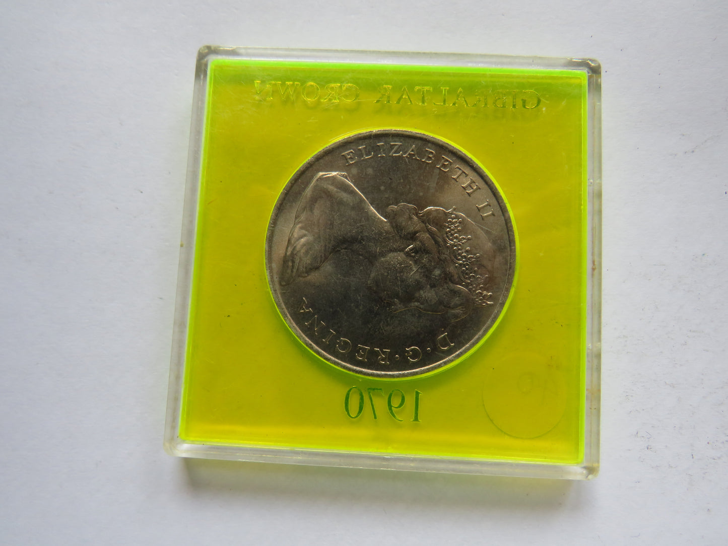 1970 Gibraltar Cased One Crown Coin