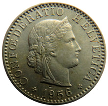 Load image into Gallery viewer, 1956 Switzerland 20 Rappen Coin
