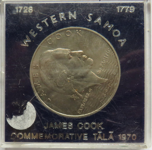 1970 Western Samoa James Cook Commemorative Tala Coin
