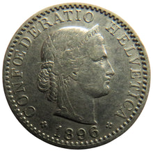 Load image into Gallery viewer, 1896 Switzerland 20 Rappen Coin
