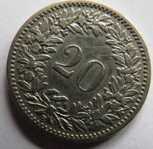 Load image into Gallery viewer, 1896 Switzerland 20 Rappen Coin
