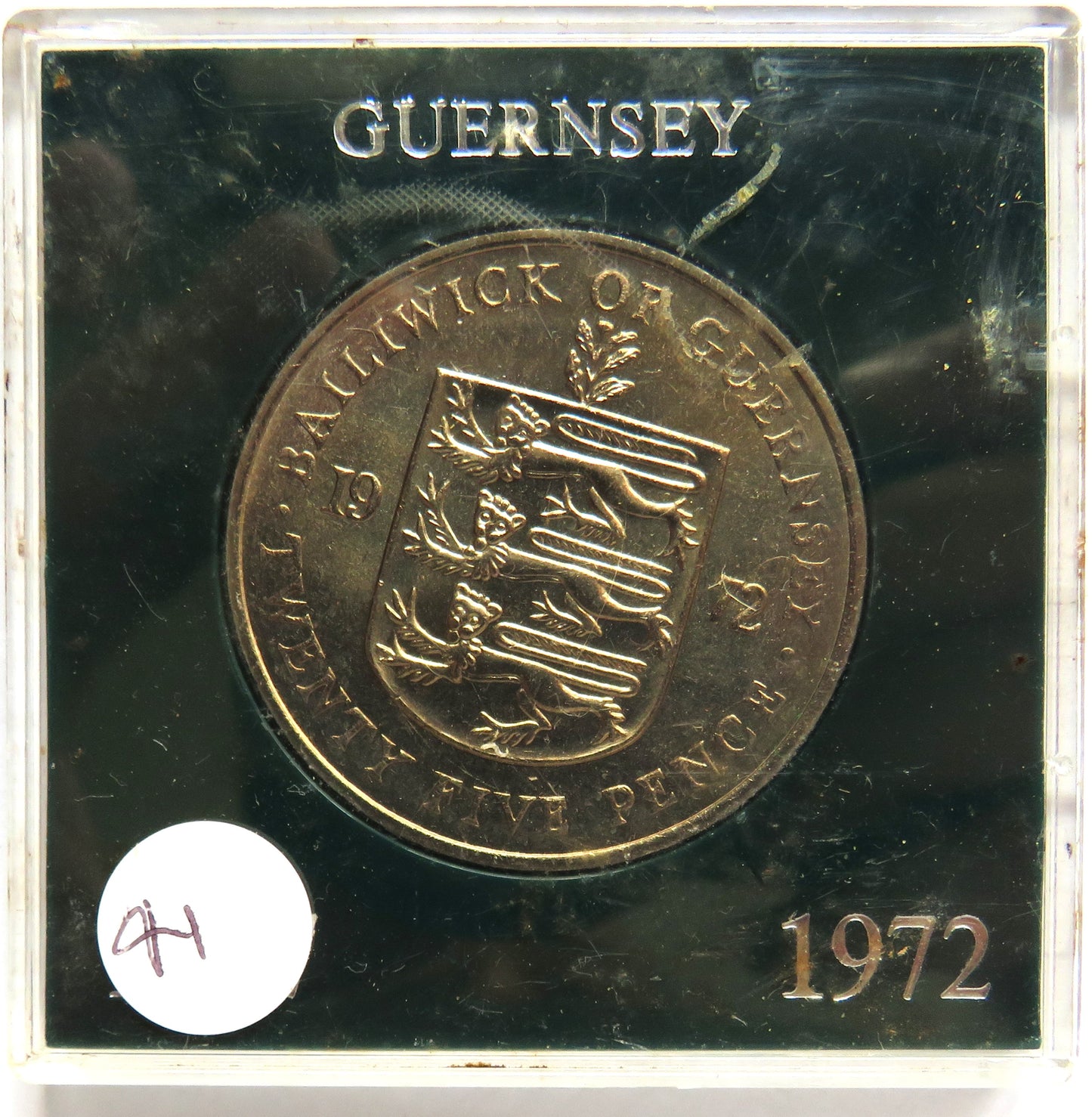 1972 Guernsey Elizabeth and Philip Cased Commemorative Crown Coin
