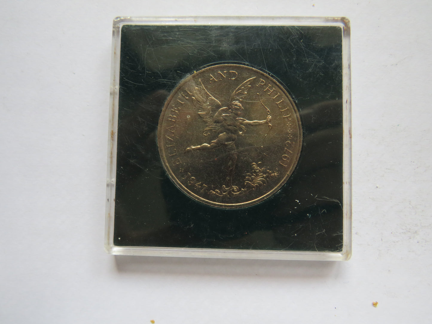 1972 Guernsey Elizabeth and Philip Cased Commemorative Crown Coin