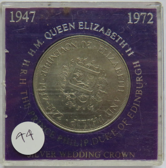 1972 Elizabeth and Philip Cased Commemorative Crown Coin