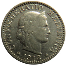 Load image into Gallery viewer, 1913 Switzerland 20 Rappen Coin
